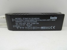 SAXBY LIGHTING ET60R LOW VOLTAGE LIGHTING TRANSFORMER 12 VOLT 60VA DIMMABLE