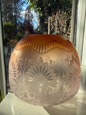 victorian peach needle etched