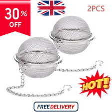 2 Pack Tea Ball Strainer – Stainless Steel Mesh Infuser for Loose Leaf Tea & Her
