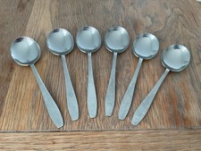 Robert Welch - Old Hall Campden Pattern - Set 6 Stainless Steel Soup Spoons