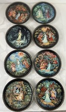 Russian Legend of The Snowmaiden Set of 8 Plates with Certificates