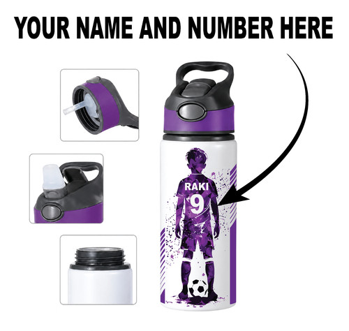 Personalised football water - personalised,