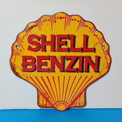 Vintage shell benzin porcelain - vintage,