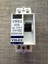 Volex VR63 63A 30mA RCD Tested