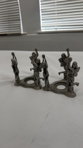 Vintage three fairies - vintage, metal