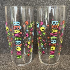 Beavertown Pint Glass Neck Oil Gamma Ray Skull & Bones X 2 M23