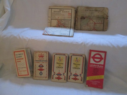 Vintage gwr maps and tfl - and,