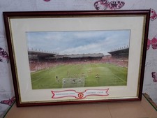 28" X 20" Ltd Edition Framed Old Trafford Print Signed By Matt Busby And Artist