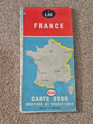 Vintage france folding map - folding,