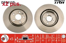 X2 PCS FRONT BRAKE DISC ROTORS