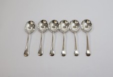 6 Vintage Dessert Spoons Old English Pattern EPNS nice weight 6.5 inches Dixon
