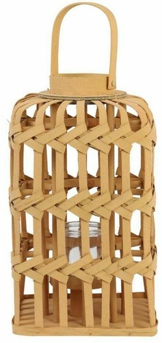 Rattan lantern candle holder - rattan,