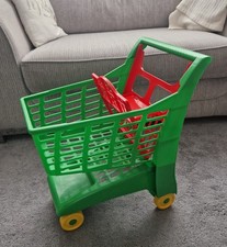 Kids plastic shopping trolley