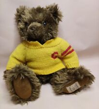 VINTAGE GIORGIO 1997 COLLECTOR'S TEDDY BEAR PLUSH in YELLOW JUMPER