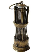 Rare MINING MEMORABILIA Cast Brass MINER'S LANTERN/ LAMP 8 1/2”