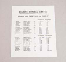 Bus Coach Timetable Sheet