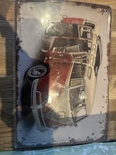 Tin Plate Wall Art Plaque Metal Picture Campervan VW Van Life Motorhome Funny