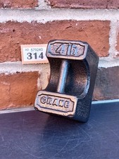 Vintage Bar Weight 4lb Cast Iron Doorstop Garden Old Rustic Display ? T314 MH