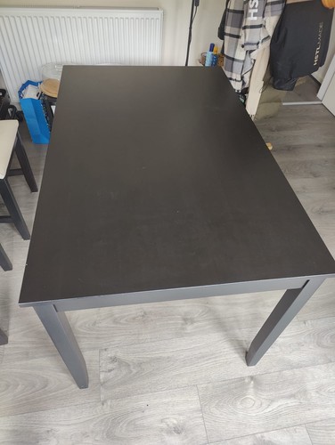 Ikea black dining table with - ikea,