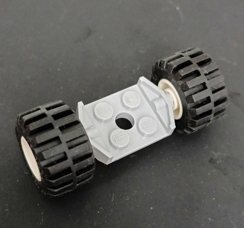 Lego grey axle wheel - axle, assembly
