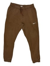 Nike Brown Club Cotton Blend Tracksuit Bottoms Large