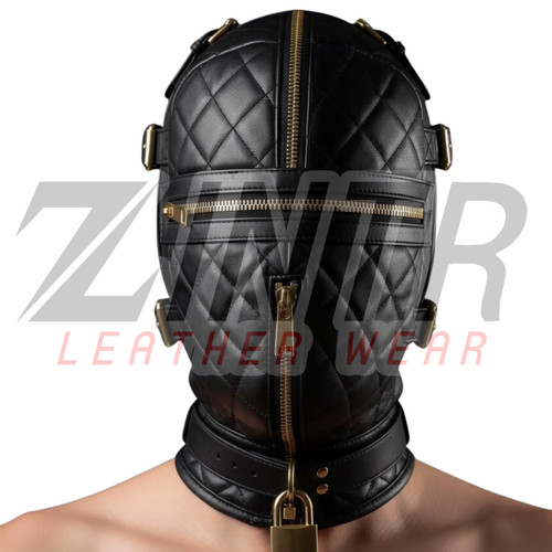 Handmade quilted leather - handmade, hood