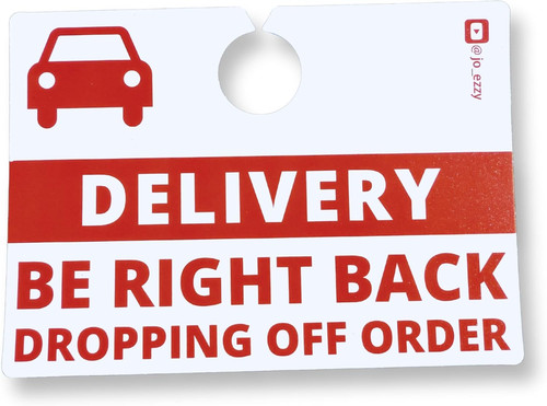 Delivery driver car sign - delivery,