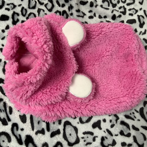 Pink fur dog coat - pink,
