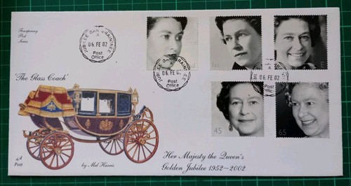 2002 golden jubilee fdc - golden,