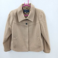 Paul Costelloe Dressage Cropped Jacket UK 16 Beige Wool Collared Pockets RMF30