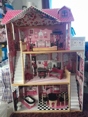 Wooden dolls house furniture - wooden,