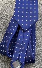 Mens Primark Navy Blue Patterned Smart Formal Event Tie 2.75" Wide 54" Long