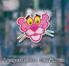 Pink Panther Head Cartoon Car Bumper Sticker Decal 7cm laptop phone cup