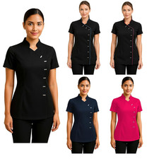 Women Beauty Tunic Professional Spa Salon Uniform Top for Beautician,Hairdresser