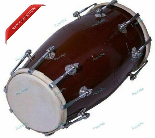 Handmade wood dholak - handmade,