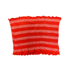Tube Top Womens S Red Smocked