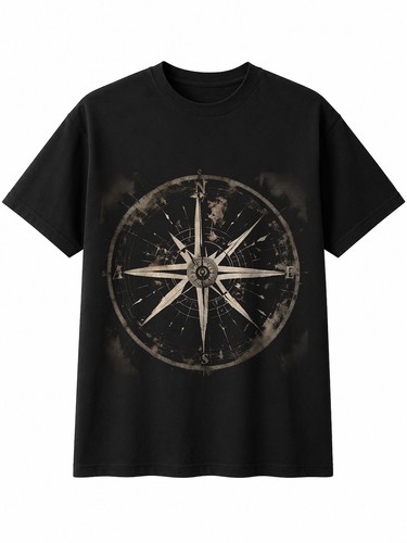 Old map and compass charcoal - old,