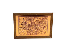 AN TCHMASTER ORIGINAL Map Copper Etching Decorative