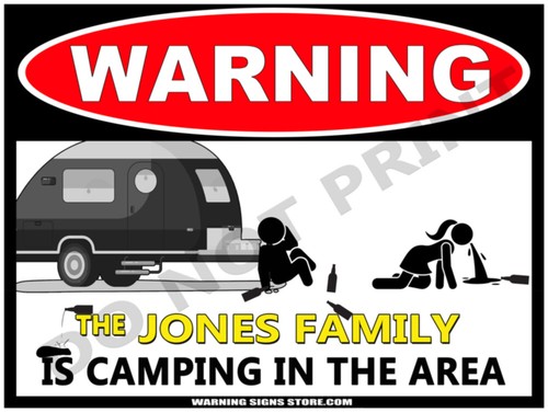 Personalized camping sign - personalized,