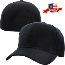 Plain Fitted Baseball Cap