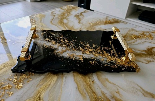 Handmade black gold - handmade, resin