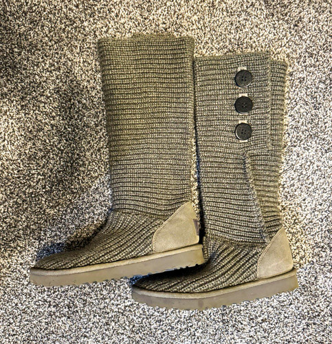 Ugg women gray knit - ugg, suede