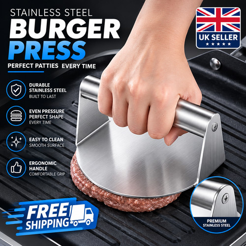 Burger press round stainless - press,
