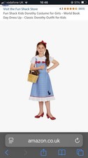 Fun Shack Kids Dorothy Costume for Girls - World Book Day Dress Up - Size XL