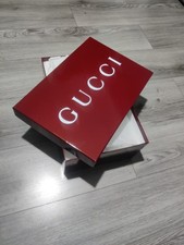 Authentic GUCCI Burgundy Empty Box +tissues+ribbon+receipt holder 37x25x13.5 cm