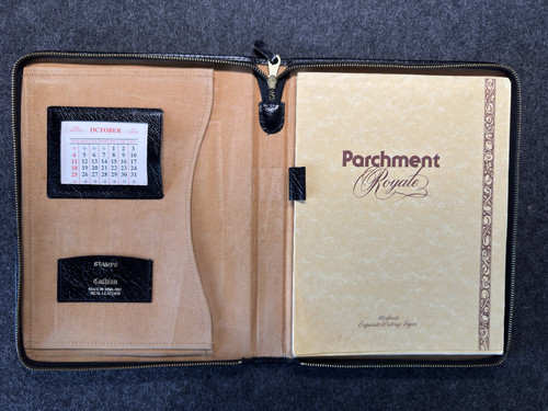 Vintage black leather writing - vintage,