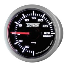 Turbosmart Turbo 52mm Boost Car Gauge - 0-30 PSI - Black Dial Face/Silver Bezel