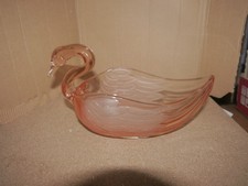 Vintage Glass Swan Figure