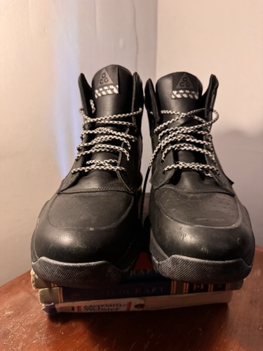 Nike acg black leather high - leather,