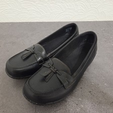 Clarks Womens Black Leather